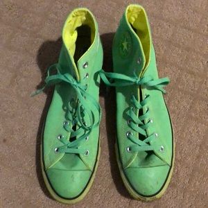 Lime green Chucks size 12 sneaker converse